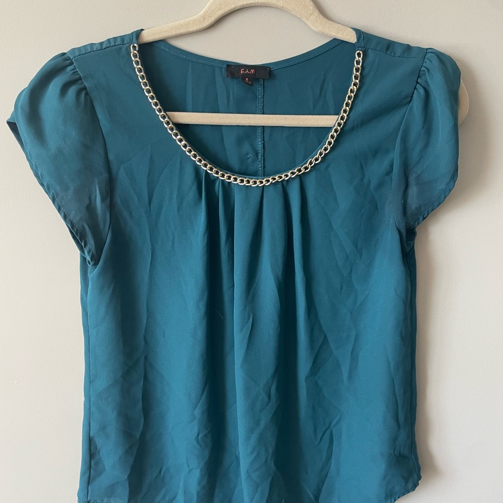 Elegant Blue Women's Top